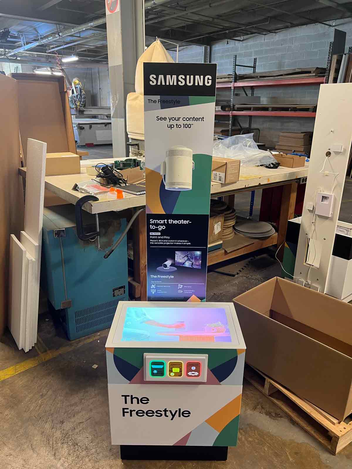 Case-good retail display design in melamine