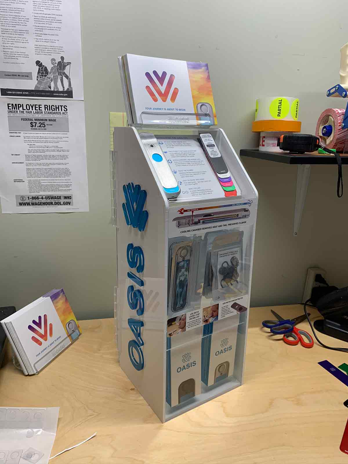Countertop retail display, custom example