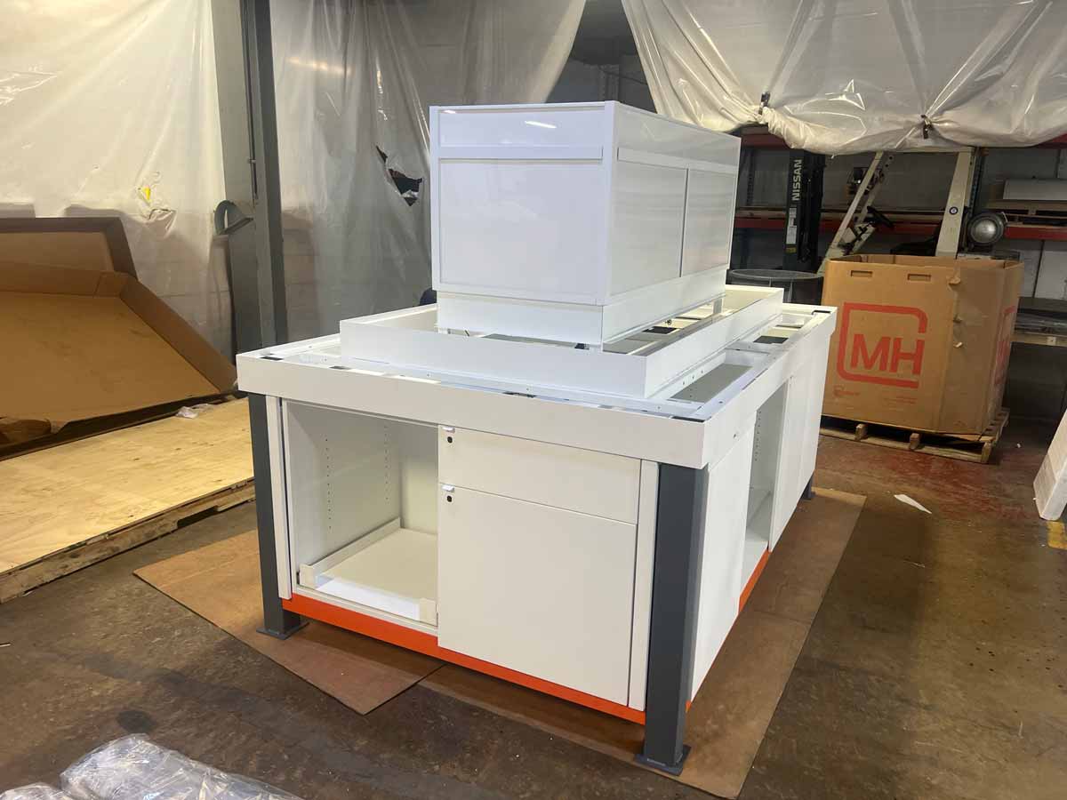 Metal cabinet assembly